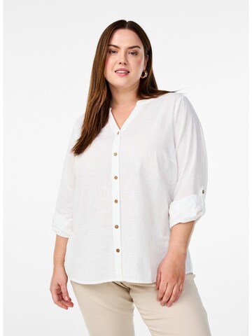 Zizzi Blouse 'CANANNA' in White: front