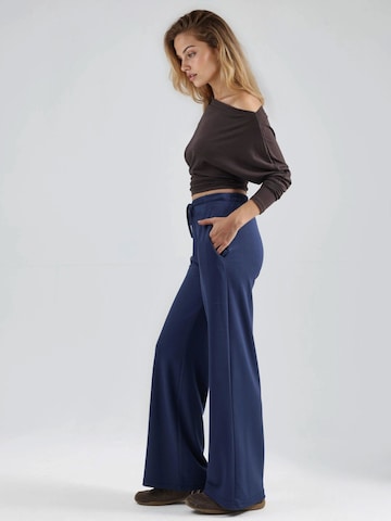 Hiccup Wide leg Broek in Blauw