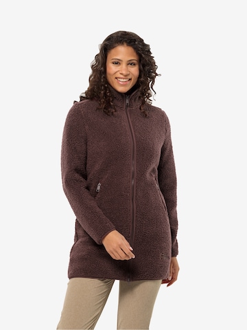 JACK WOLFSKIN Athletic Fleece Jacket in Purple: front