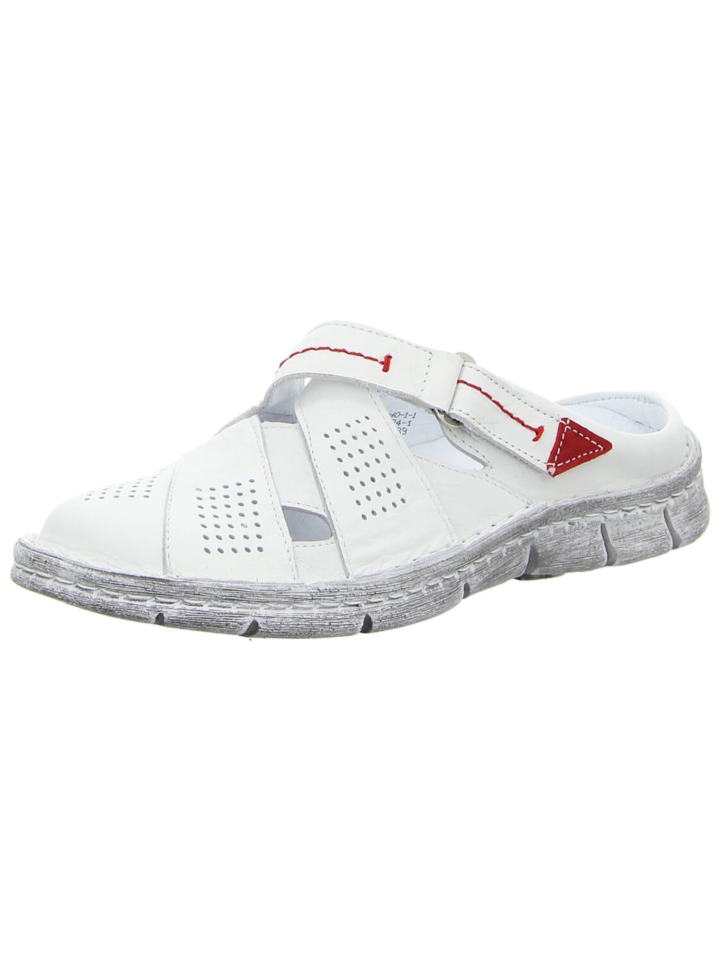 KRISBUT Mules 'Damen Pantolette 2640-1 Echt Leder in weiß' in White: front