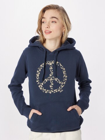 Derbe Sweatshirt 'Peace' i blå: forside