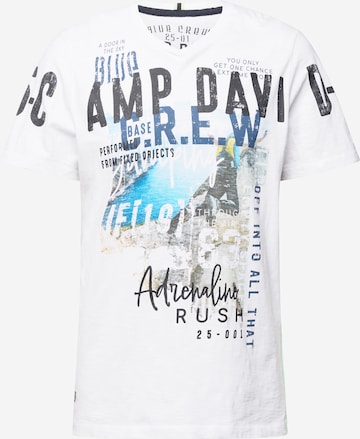 CAMP DAVID Shirt in White: front