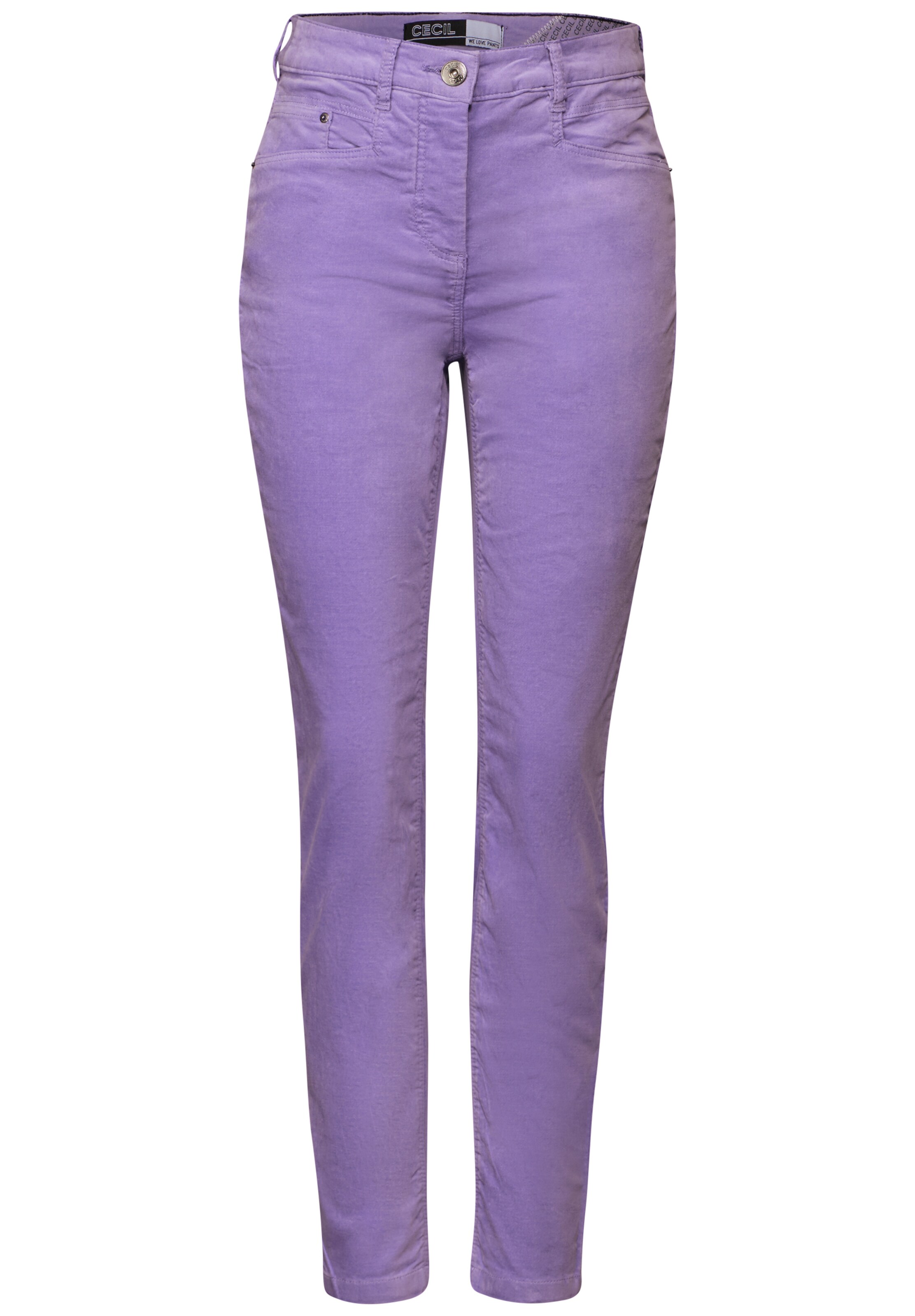 CECIL Slimfit Hose in Lila: Vorderseite