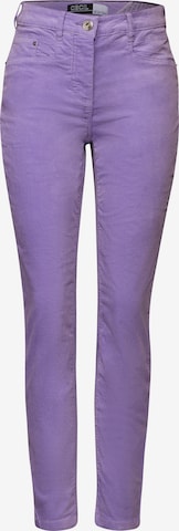 CECIL Slimfit Hose in Lila: Vorderseite