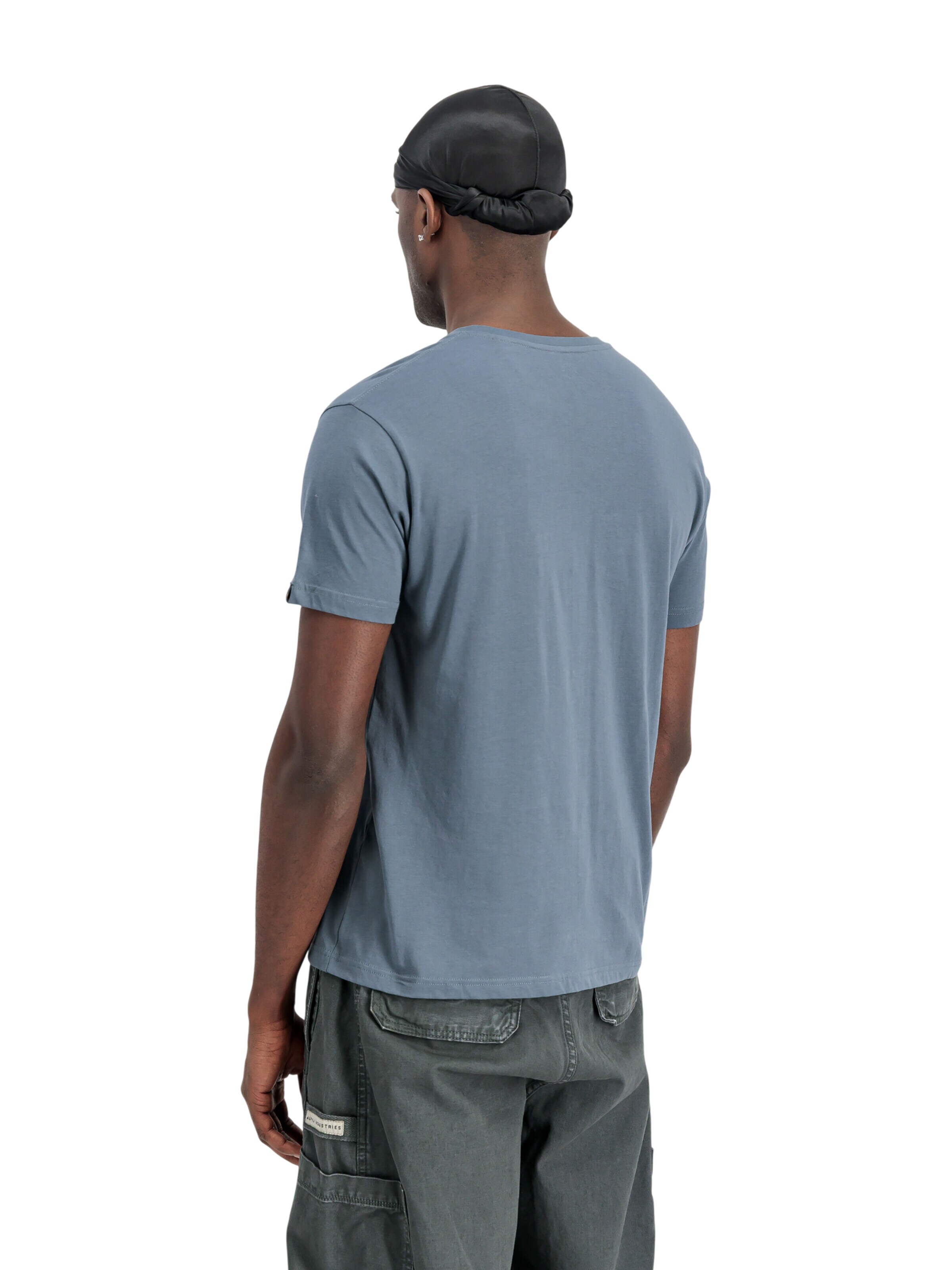 ALPHA INDUSTRIES Shirt 'Basic Mid Logo'‌‌‌‌‌‌ in Blau
