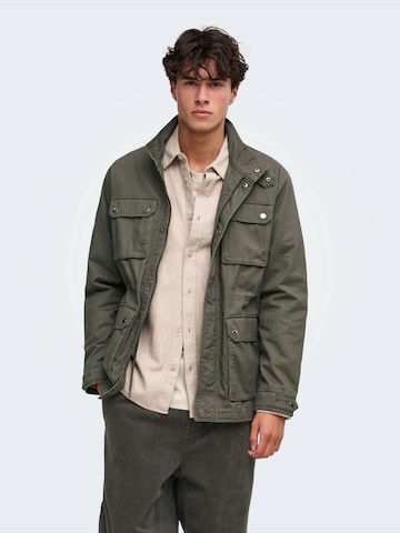 Only & Sons Between-Season Jacket 'ONSRAHUL' in Green: front