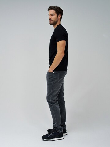 Salsa Jeans T-shirt 'Palm Beach' in Schwarz