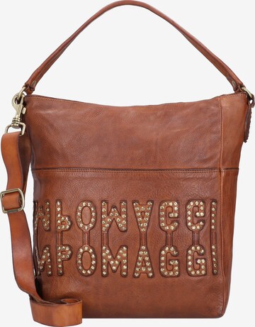 Sac bandoulière Campomaggi en marron : devant