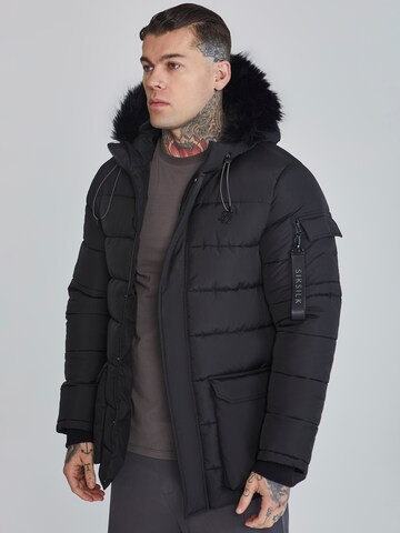 SikSilk Winterjas in Zwart: voorkant