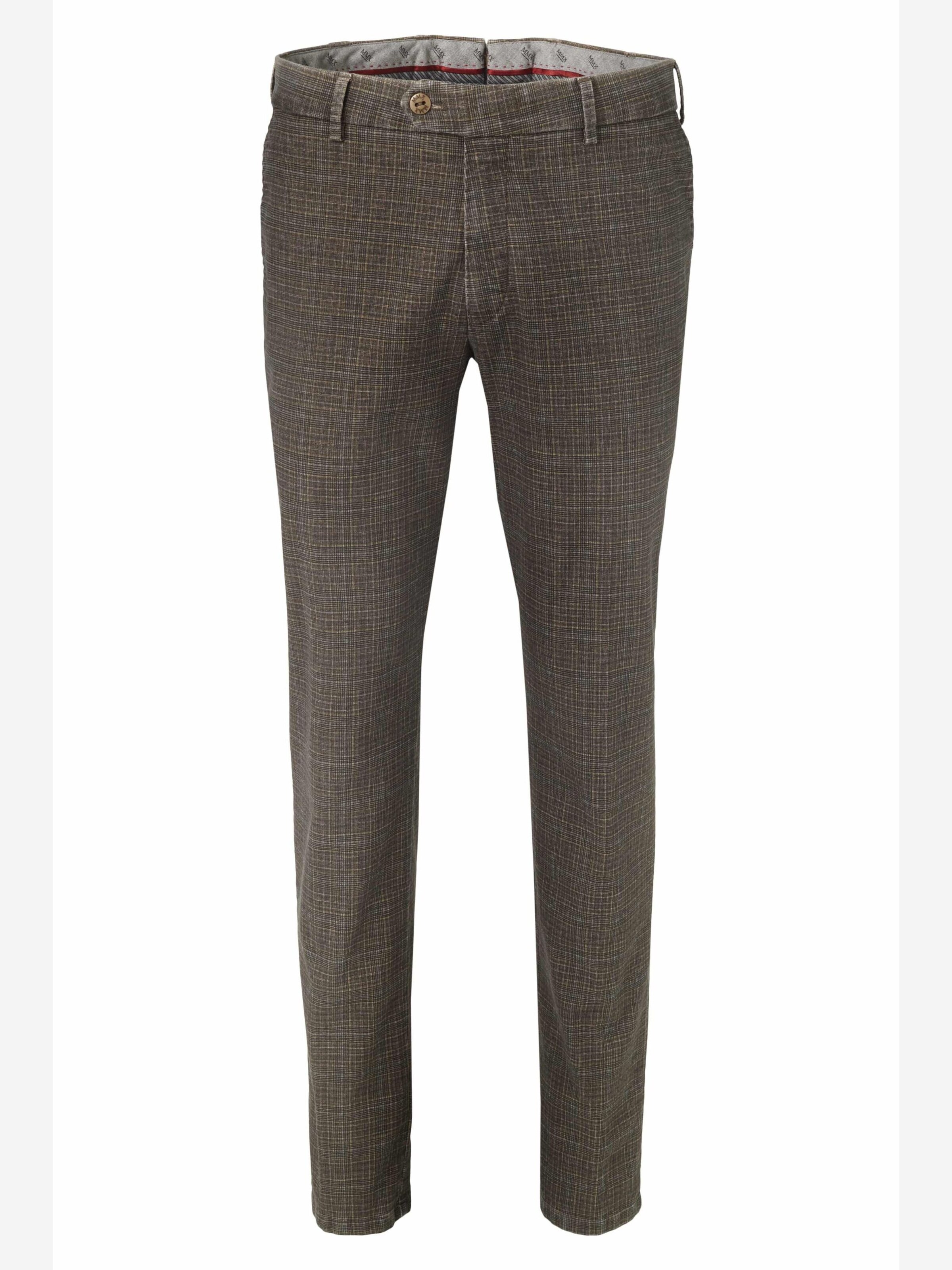 MMX Germany Slim fit Chino trousers 'Pepita Check' in Brown