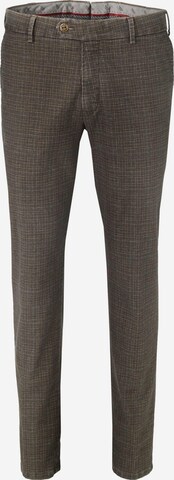 MMXGERMANY Slimfit Chinohose 'Pepita Check' in Braun