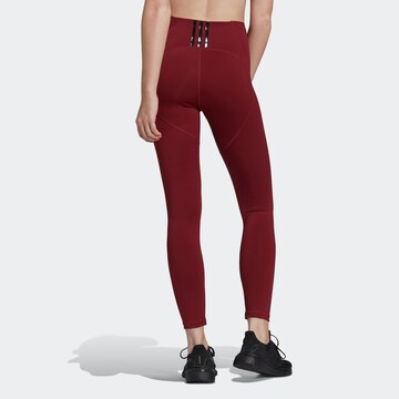 ADIDAS PERFORMANCE Skinny Workout Pants in Red