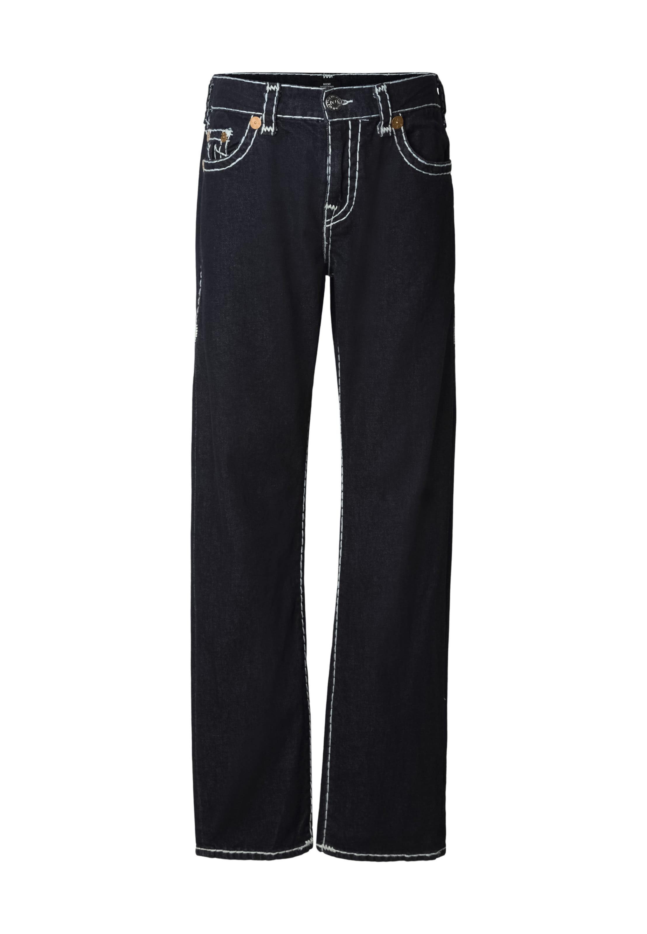 Regular Jean 'Ricky' True Religion en noir : devant