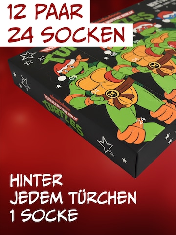 Teenage Mutant Ninja Turtles Socken 'Adventskalender mit 12 Paar'‌‌‌‌‌‌‌‌‌ in Mischfarben
