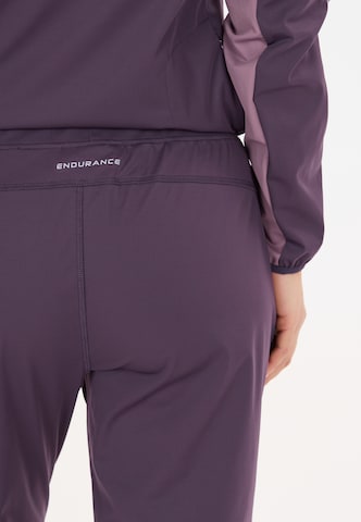 ENDURANCE Slim fit Workout Pants 'Eluna' in Purple
