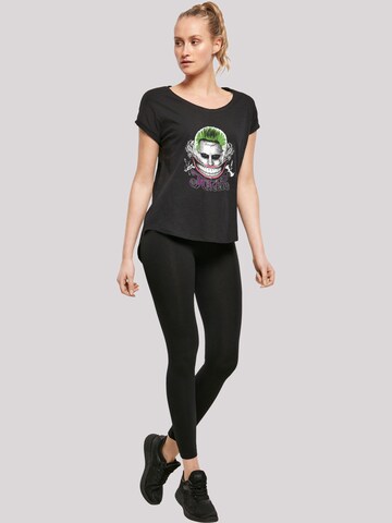 F4NT4STIC Shirt 'Suicide Squad Joker Coloured Smile' in Black