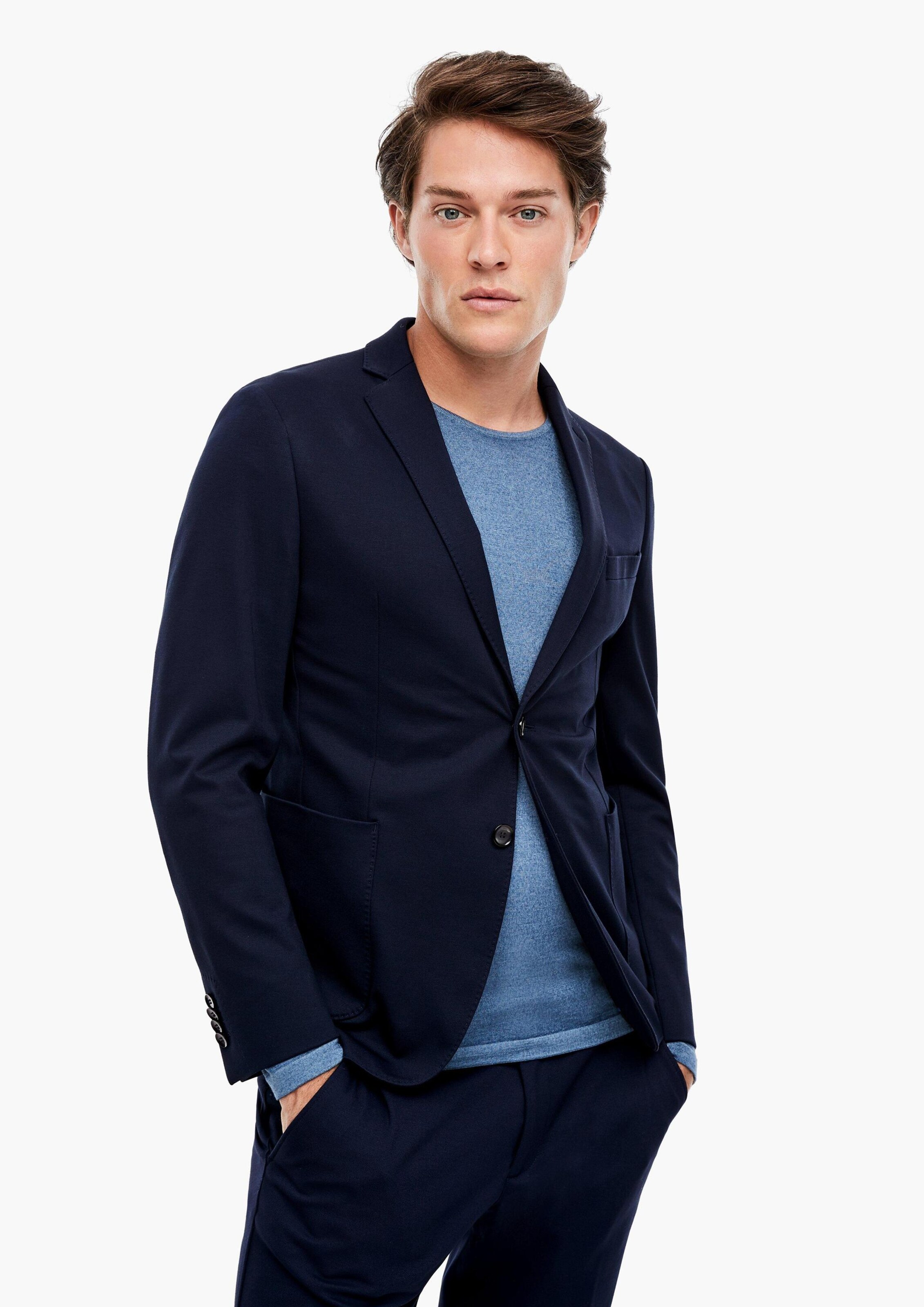 Coupe regular Veste de costume s.Oliver BLACK LABEL en bleu