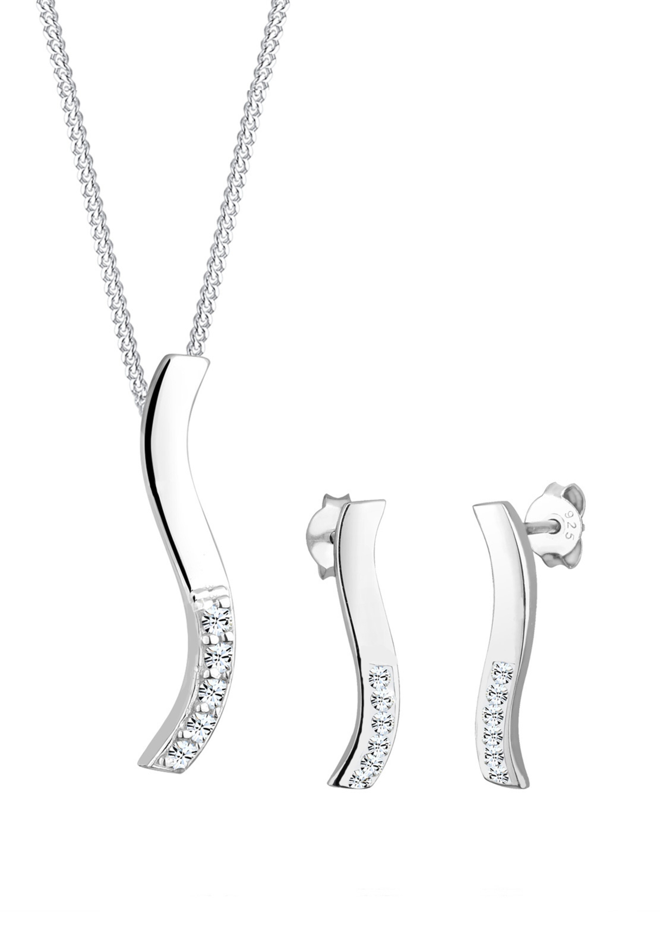 ELLI Jewelry set 'Wellen' in Silver