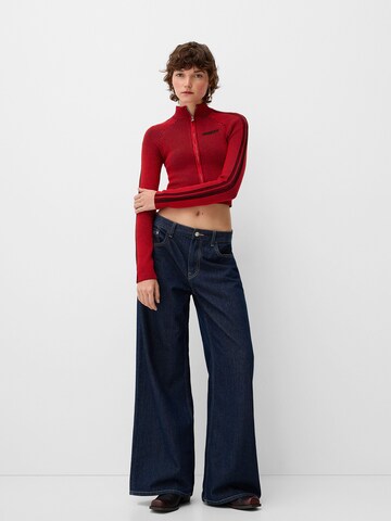 Bershka Knit cardigan in Red