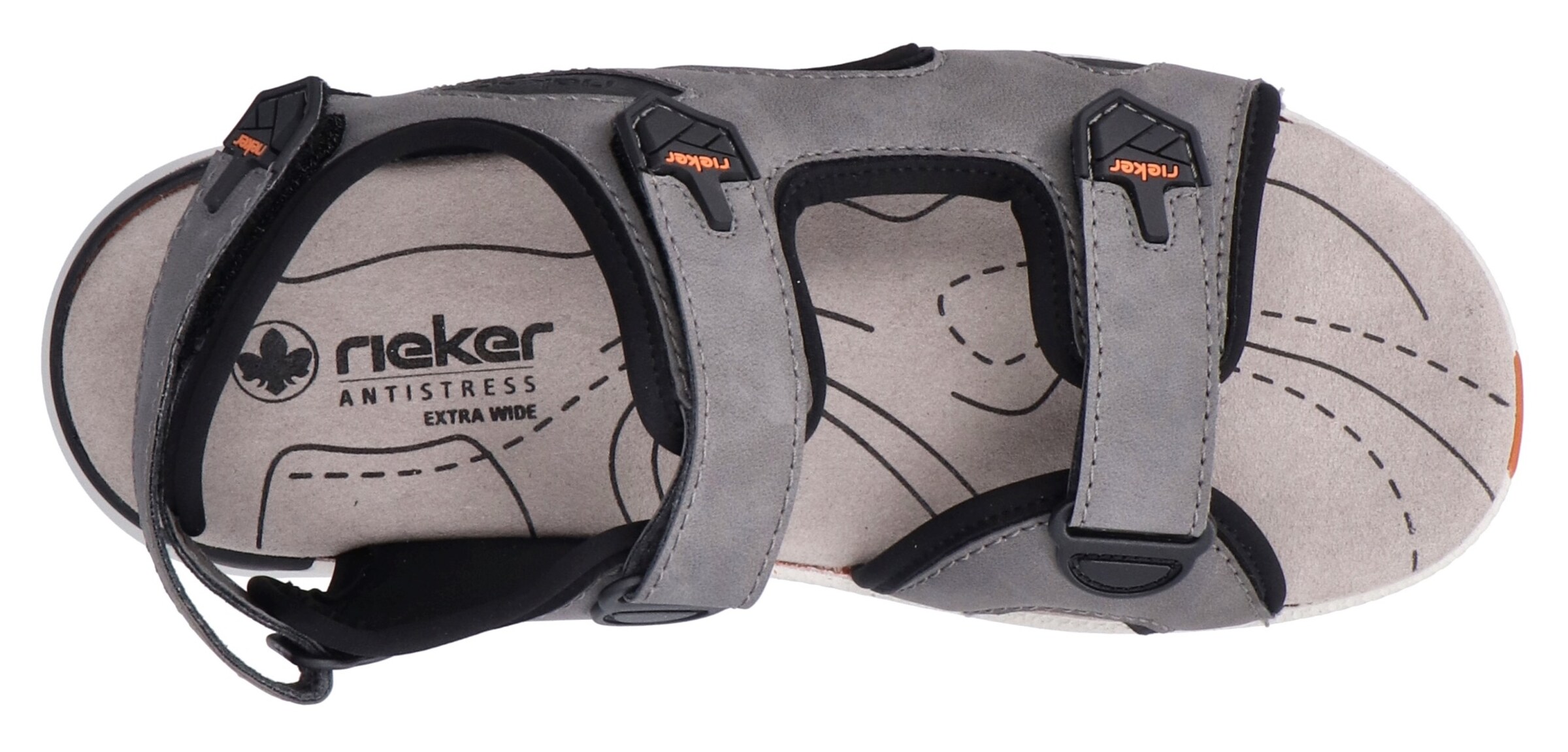 Rieker Hiking Sandals in Grey