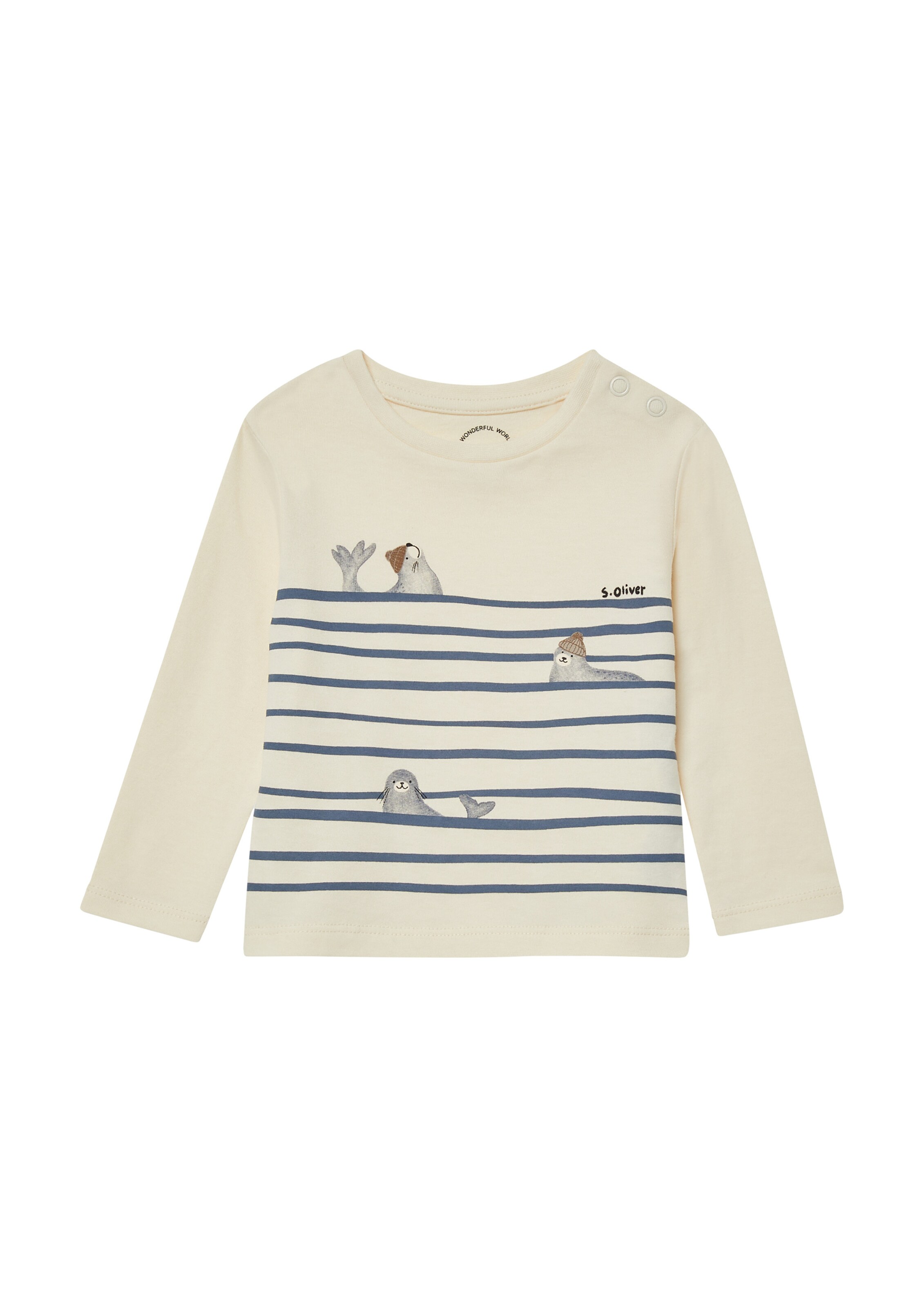 T-Shirt s.Oliver en beige : devant