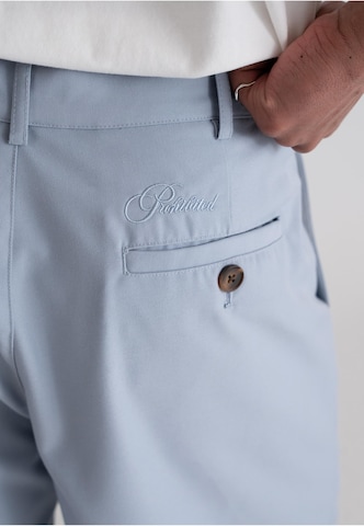 Prohibited Regular Pleat-Front Pants in Blue