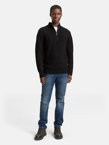 TOM TAILOR DENIM Sweater in Black