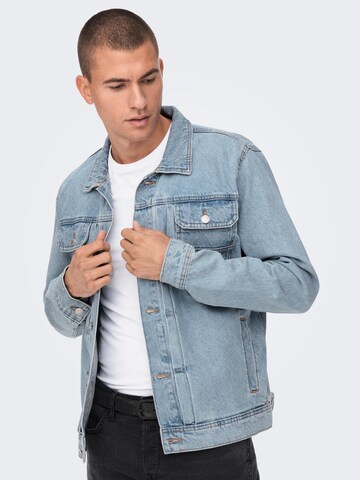 Only & Sons Between-Season Jacket 'Duke' in Blue