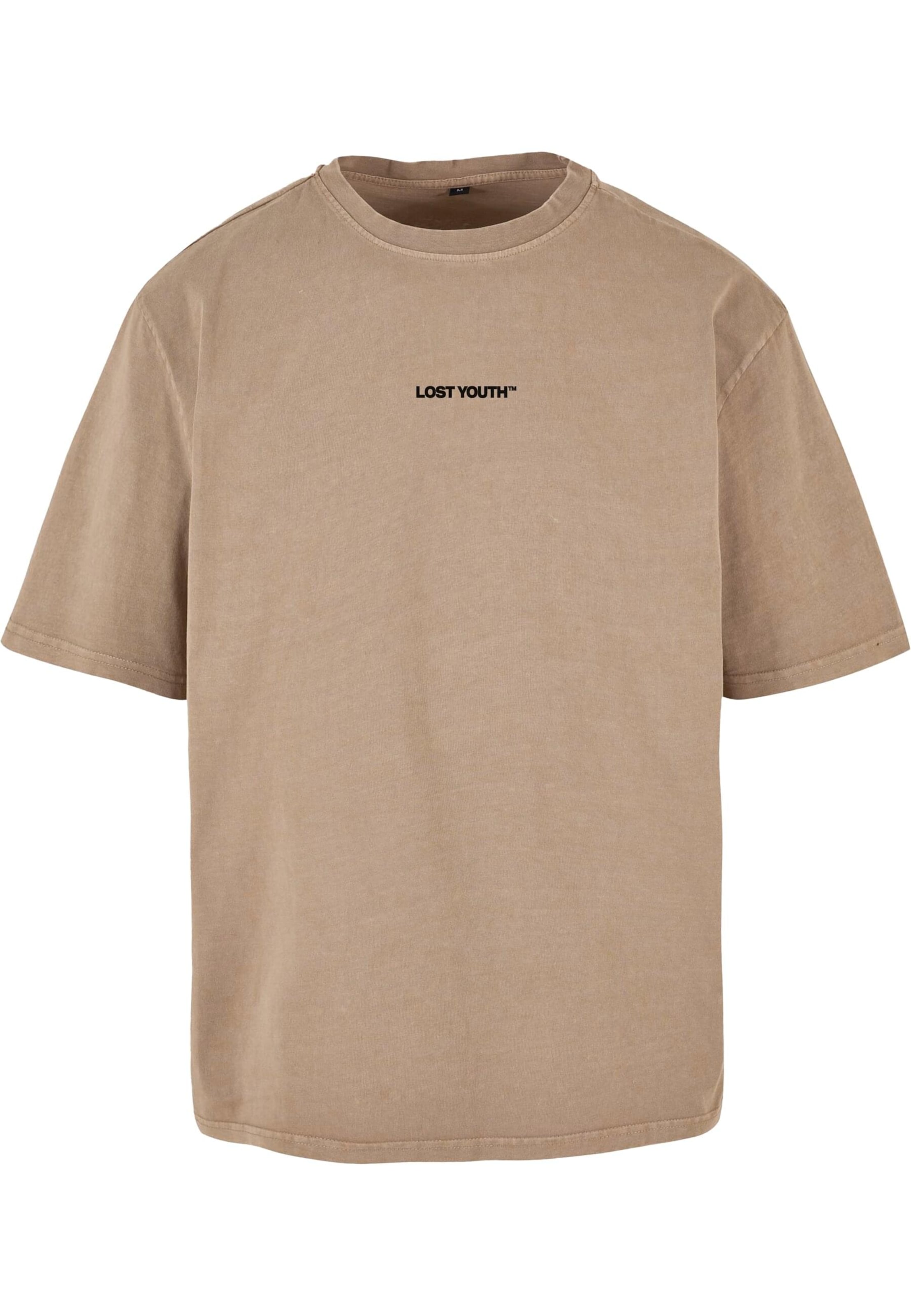 Lost Youth Shirt 'Chaos' in Beige: front