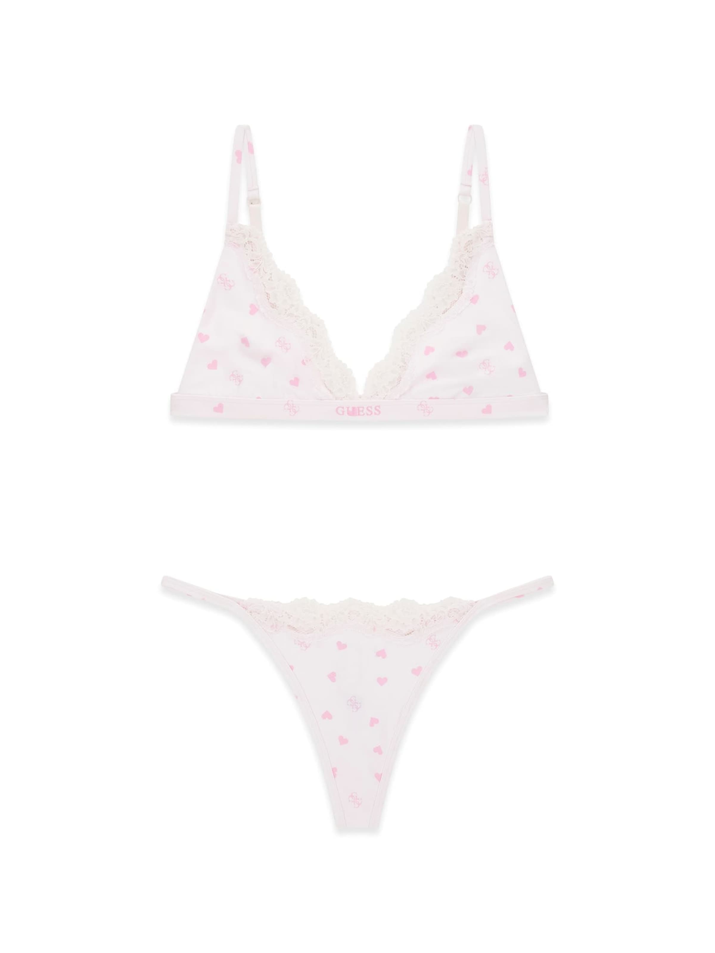 GUESS Triangle Underwear Sets 'Lison' in Pink: front