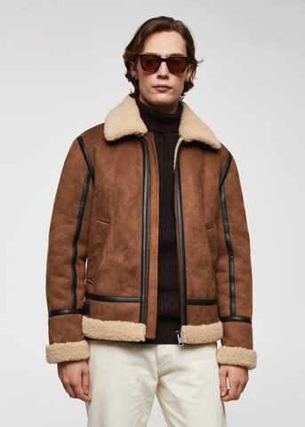 MANGO MAN Between-Season Jacket 'Dique' in Brown: front