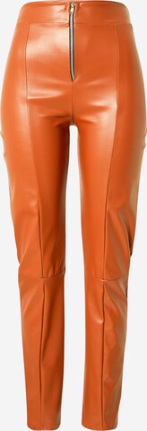 Femme Luxe Slim fit Pants 'ISLA' in Brown: front