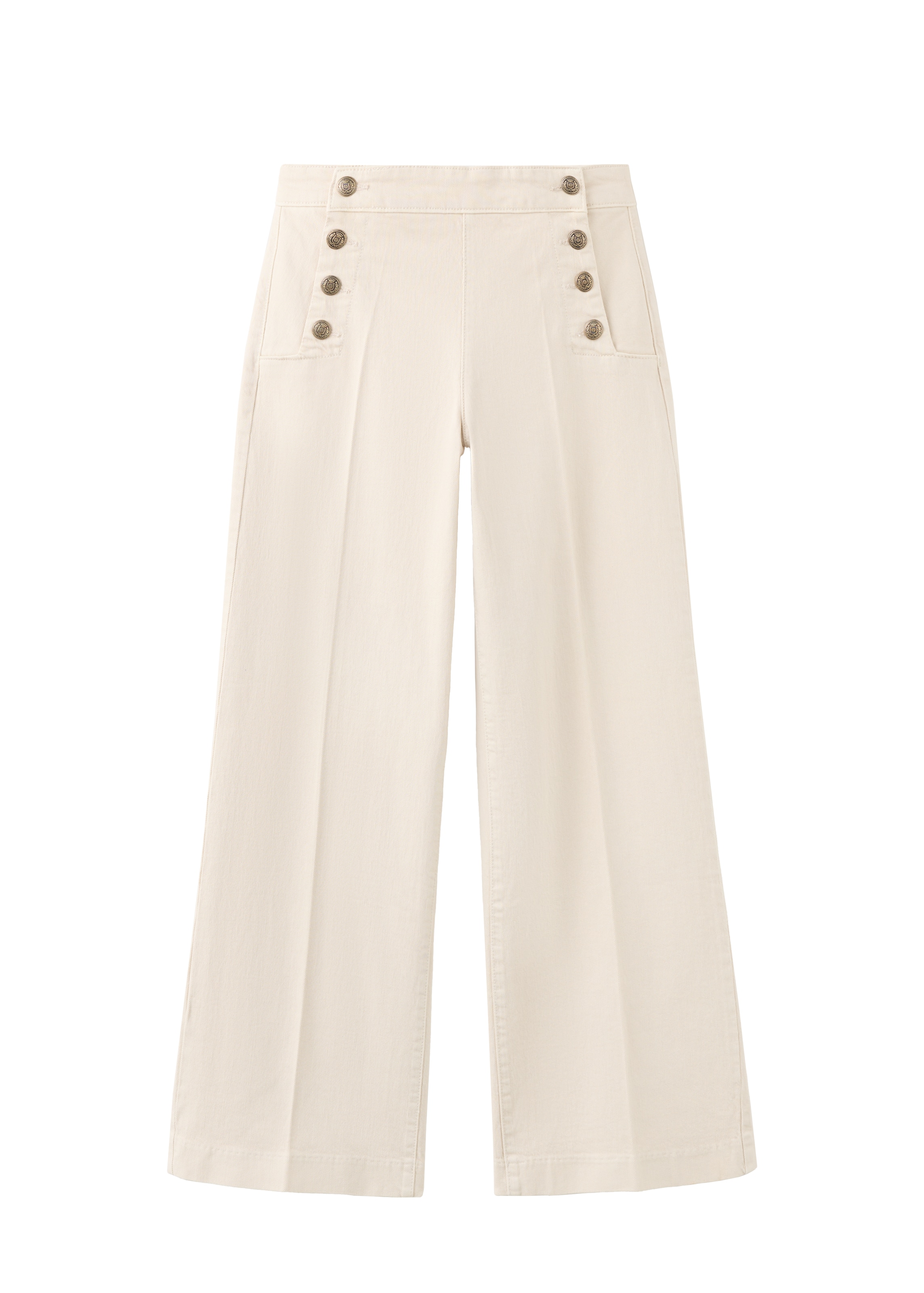 MANGO Wide Leg Farkut värissä beige: etupuoli