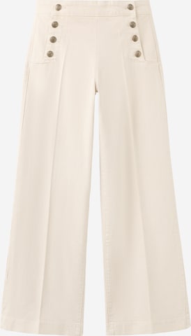 MANGO Wide Leg Farkut värissä beige: etupuoli