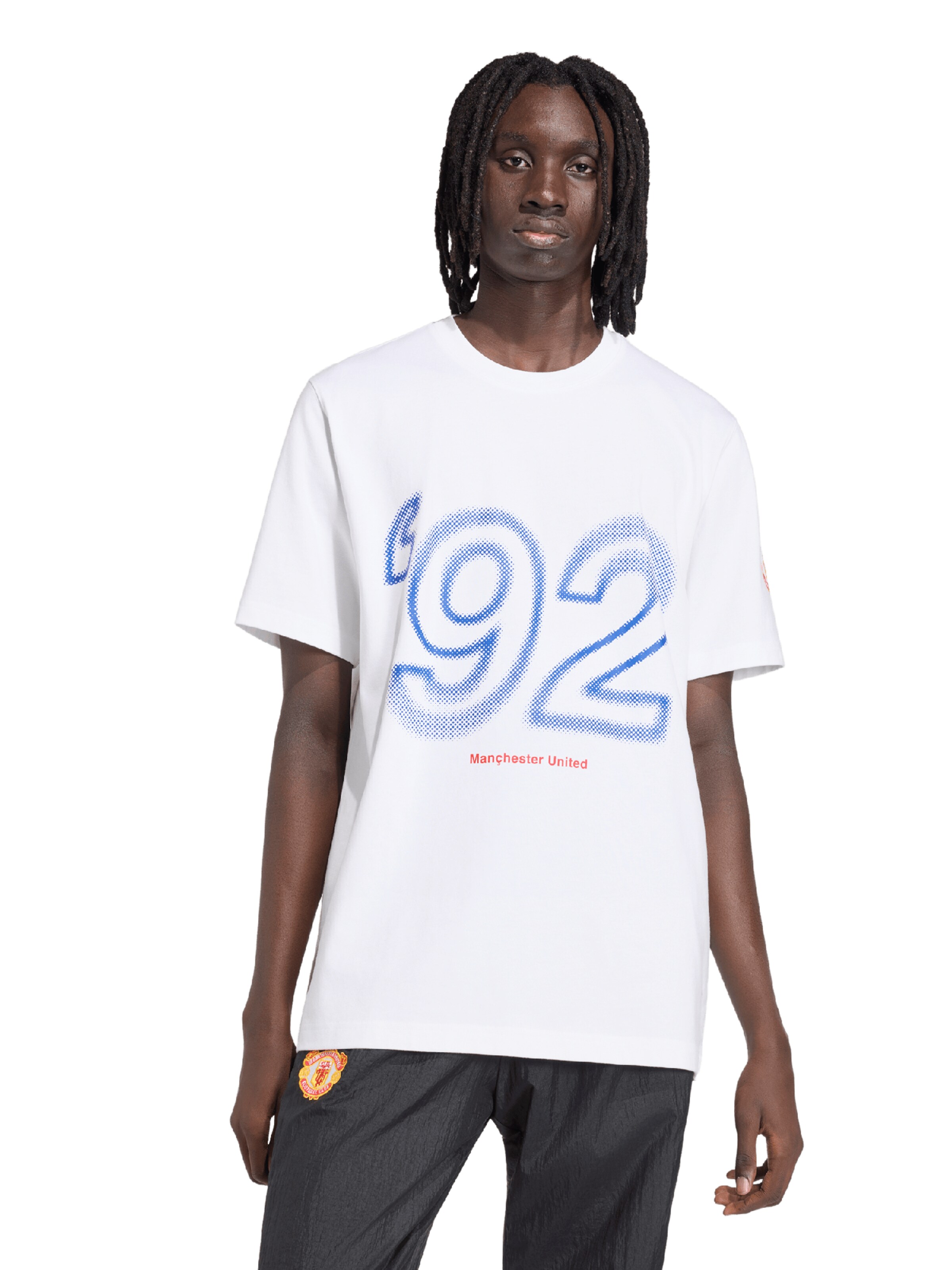 ADIDAS PERFORMANCE Spordisärk 'Manchester United 90', värv valge: eest vaates