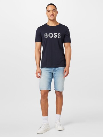 BOSS Black - Camisa em azul