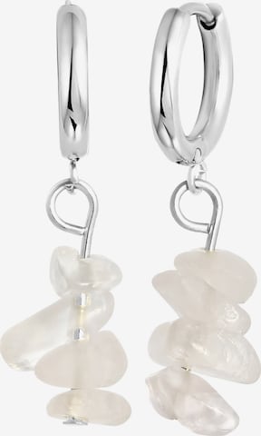 Lucardi Earrings in Silver: front