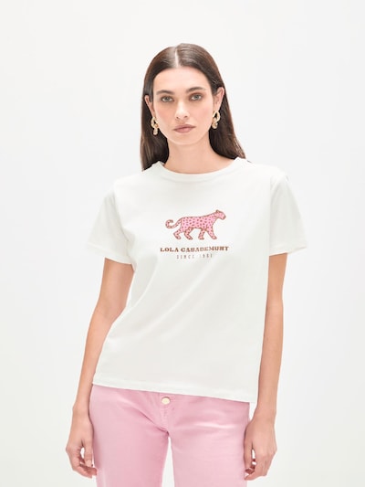Maglietta in L Lola Casademunt di colore rosa / bianco, Visualizzazione prodotti