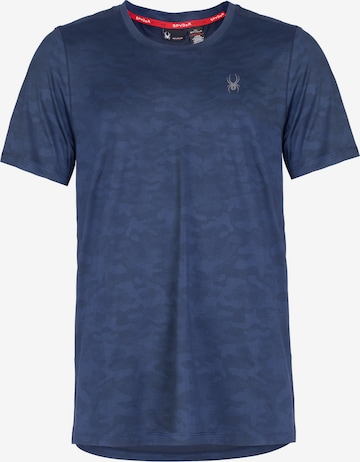 Spyder Functioneel shirt in Blauw: voorkant