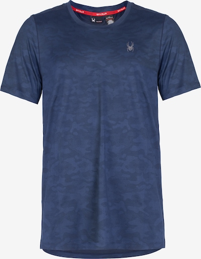 Spyder T-Shirt fonctionnel en bleu foncé / gris argenté, Vue avec produit