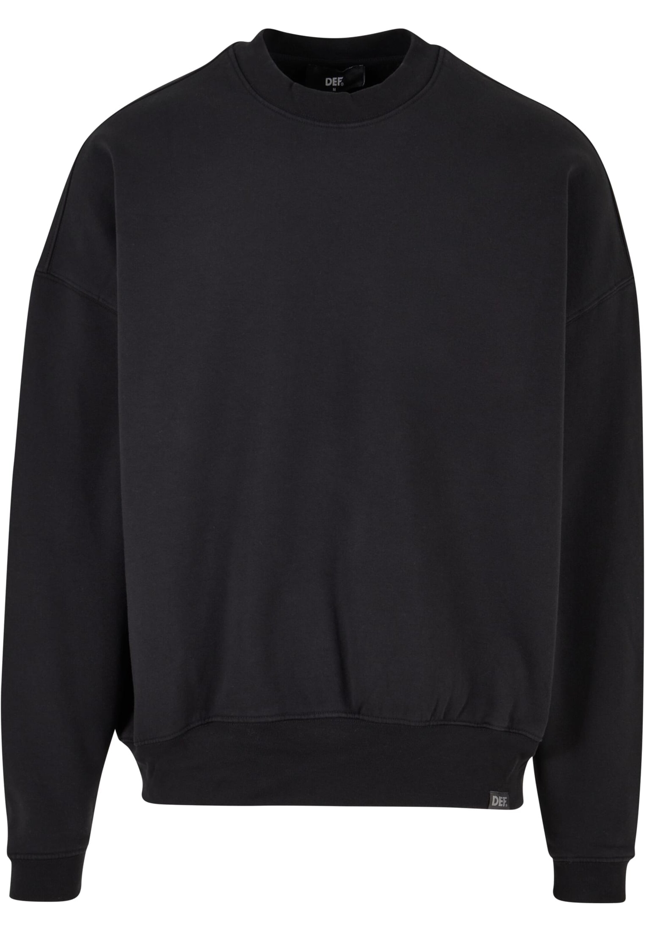 Felpa di DEF in nero: frontale