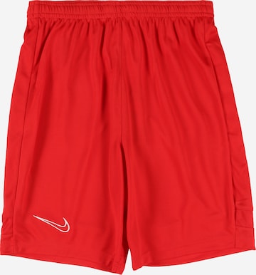 NIKE Regular Workout Pants 'Academy 21' in Red: front