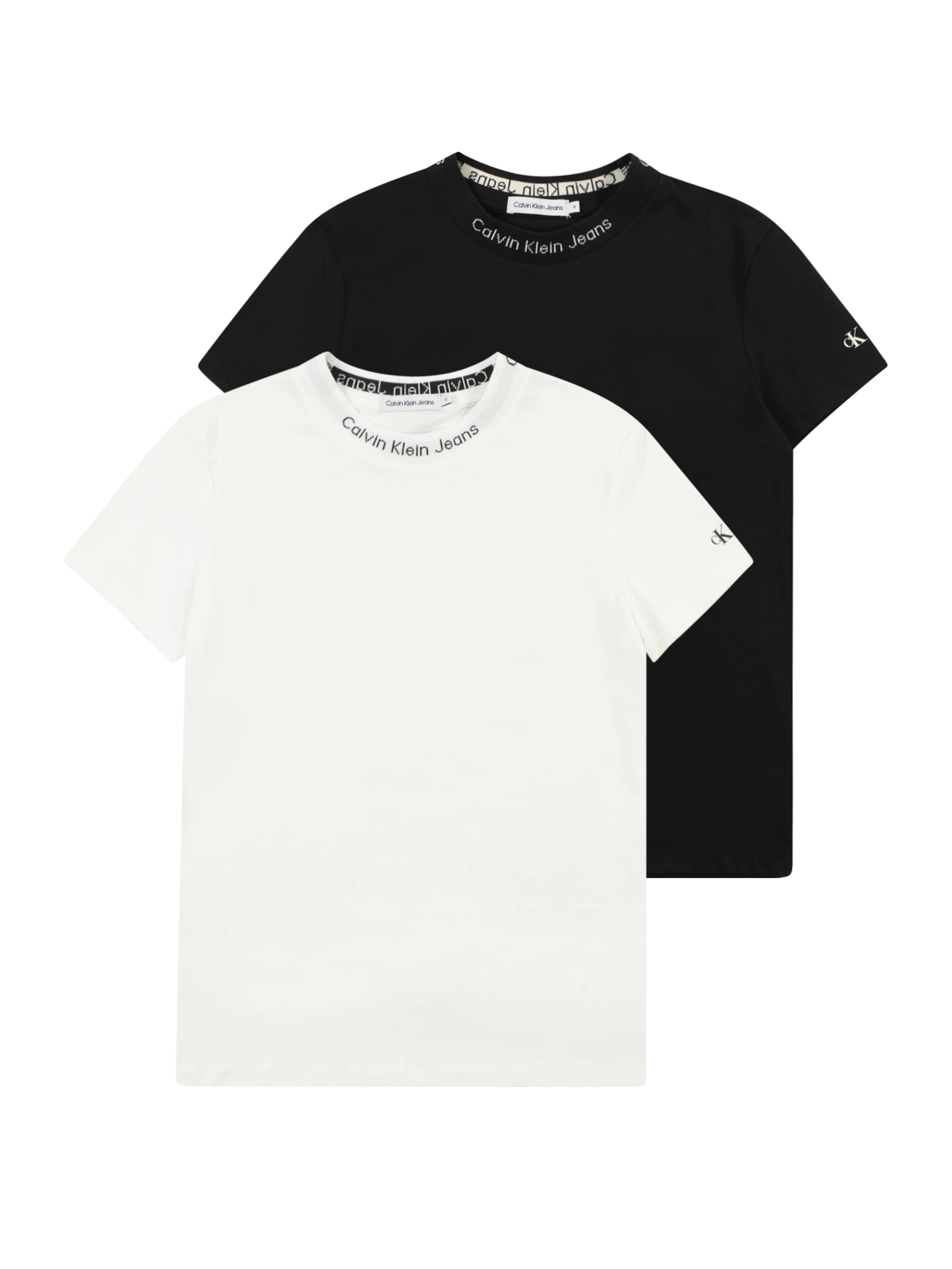 T-Shirt 'Instarsia' Calvin Klein Jeans en noir : devant