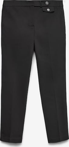 VERO MODA Regular Trousers with creases 'VMMegna' in Black: front
