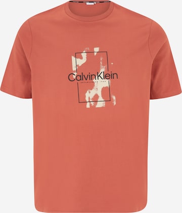 T-Shirt Calvin Klein Big & Tall en orange : devant