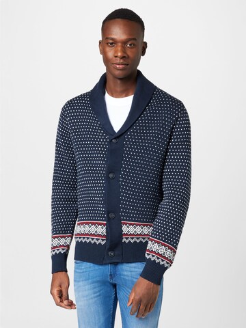 Lindbergh Knit Cardigan in Blue: front