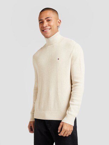 Pull-over TOMMY HILFIGER en beige : devant
