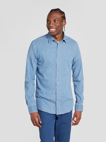 Michael Kors Slim Fit Skjorte i blå: forside