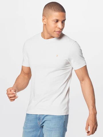 FARAH Regular fit Тениска 'DANNY' в бяло: отпред