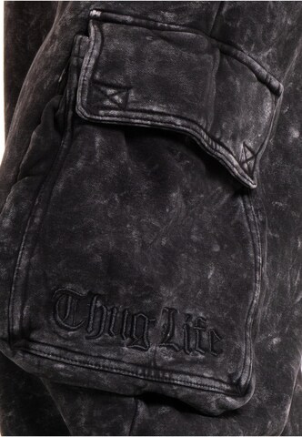 Thug Life Loose fit Cargo trousers in Black